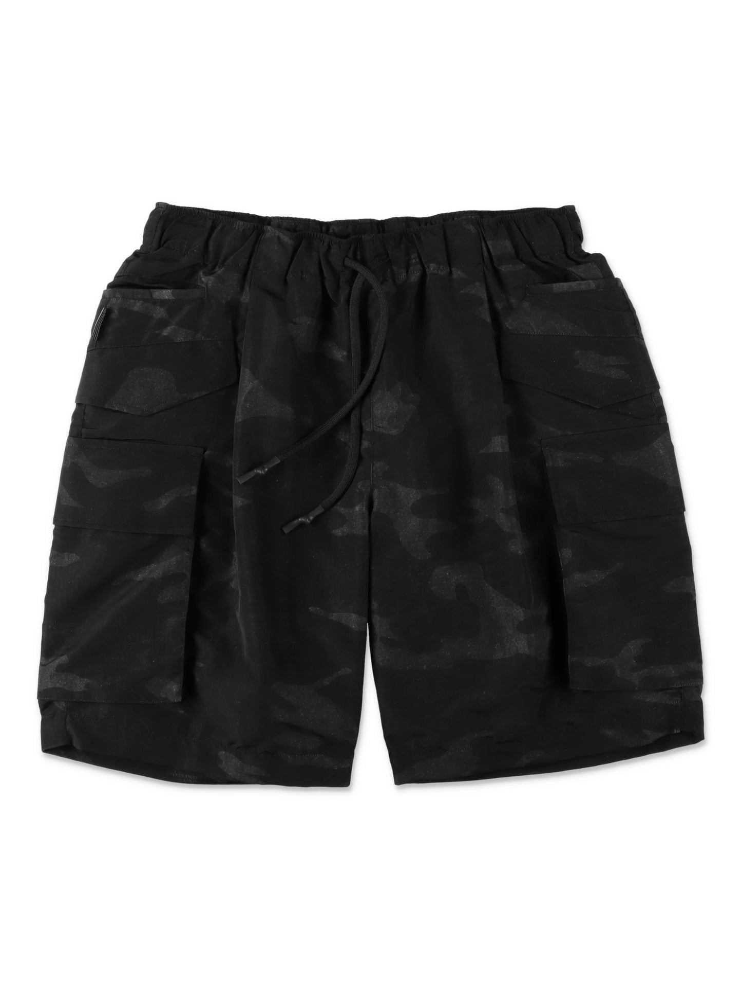 CAMO BAGGY CARGO SHORTS / Black Camo