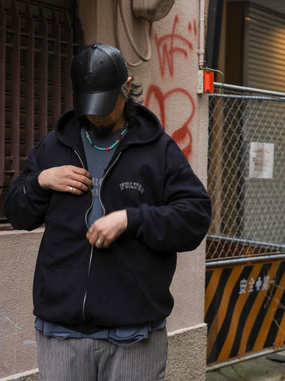 "fulton × JHANKSON" TEAM ZIP HOODIE / Black