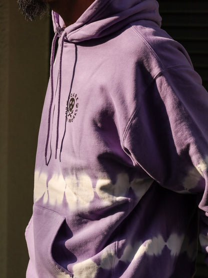 "GUIDE WORKS" TIE DYE P/O HOODED SWEAT / Purple haze shibori