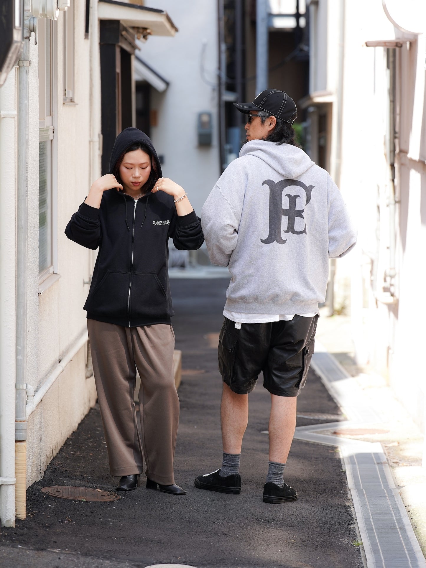 "fulton × JHANKSON" TEAM ZIP HOODIE / Black