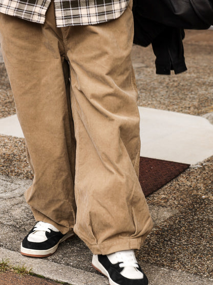 HEM TUCK EASY PANTS (CORDUROY) / Beige