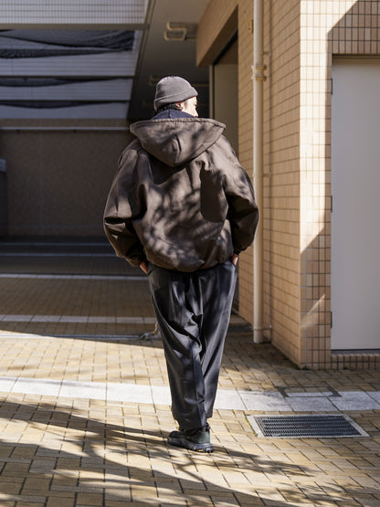 TWO TUCK S WOOL PANTS / Charcoal