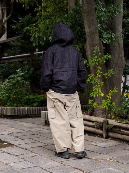 UTILITY DENIM ANORAK PULLOVER / Indigo