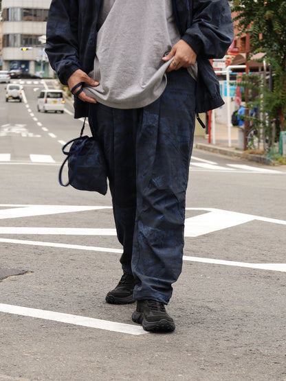 WIDE TAPERED EASY PANTS (REAL TREE CAMO) / Navy tree camo