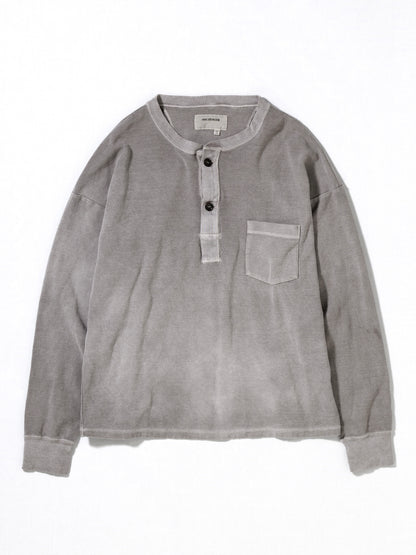 PIGMENT THERMAL HENLEY NECK L/S T-SHIRTS / Dusty Gray