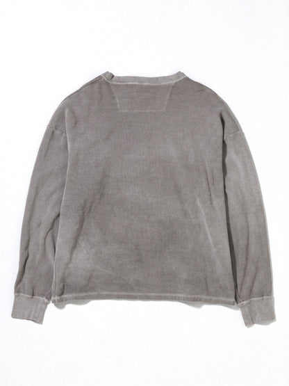 PIGMENT THERMAL HENLEY NECK L/S T-SHIRTS / Dusty Gray