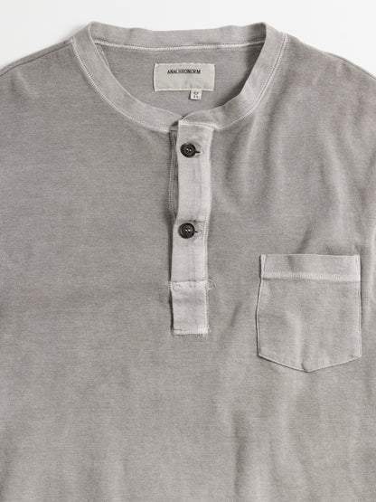 PIGMENT THERMAL HENLEY NECK L/S T-SHIRTS / Dusty Gray