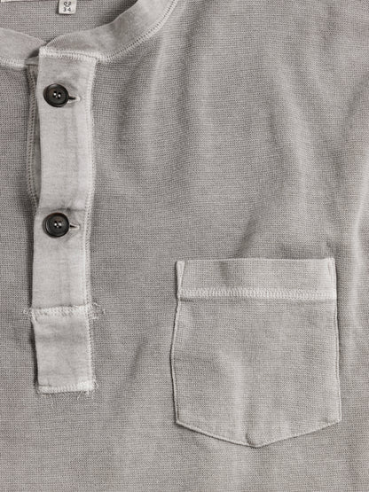 PIGMENT THERMAL HENLEY NECK L/S T-SHIRTS / Dusty Gray
