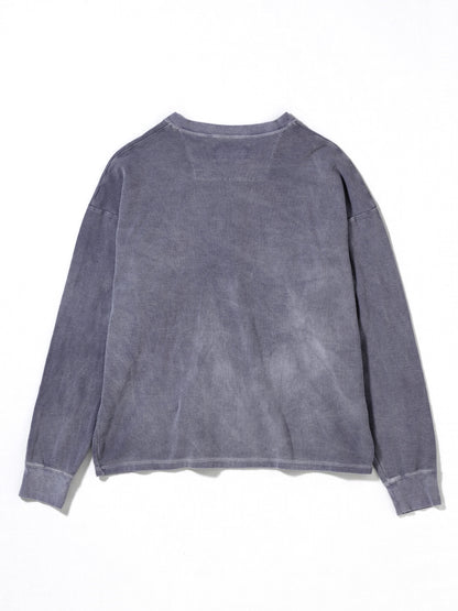 PIGMENT THERMAL HENLEY NECK L/S T-SHIRTS / Dusty Purple