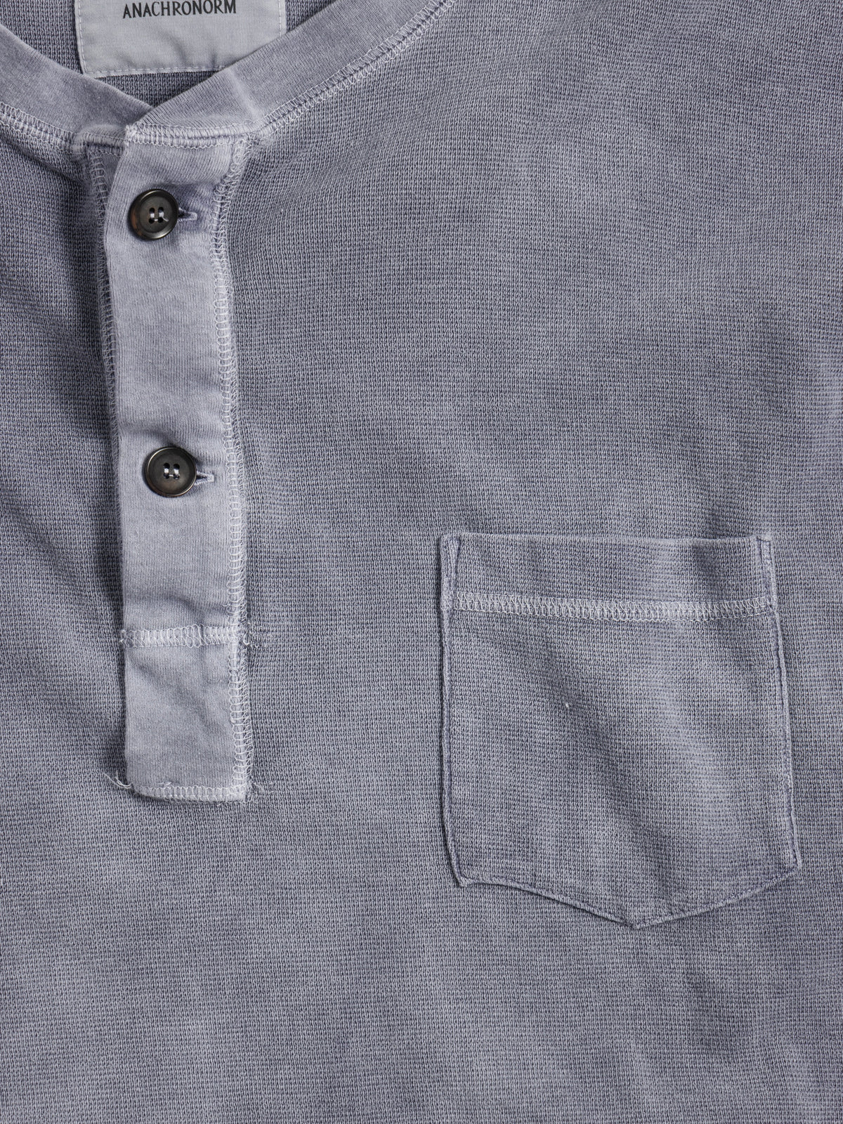PIGMENT THERMAL HENLEY NECK L/S T-SHIRTS / Dusty Purple