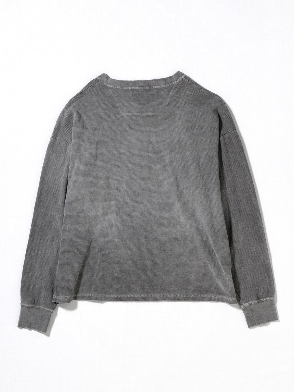PIGMENT THERMAL HENLEY NECK L/S T-SHIRTS / Dusty Black