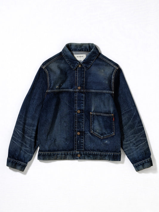 DAMAGED DENIM JACKET / Dark Indigo