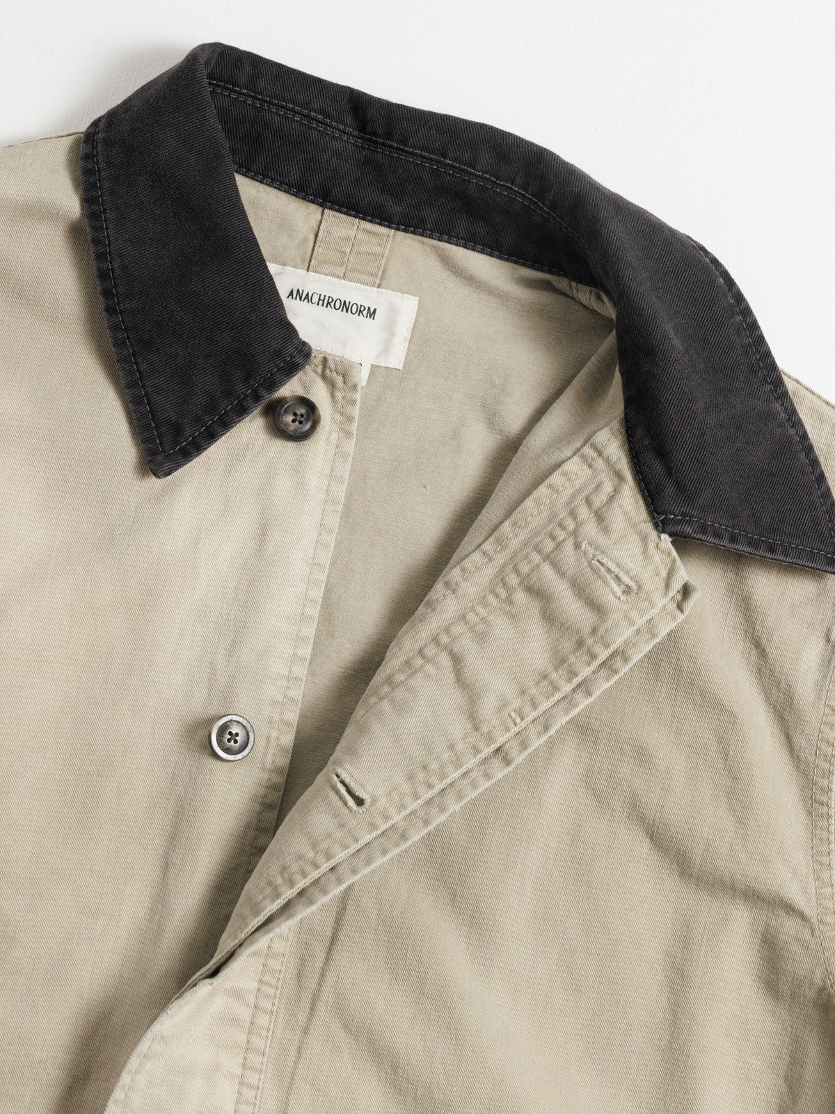 SOUTIEN COLLAR MIDDLE JACKET / Khaki×Black