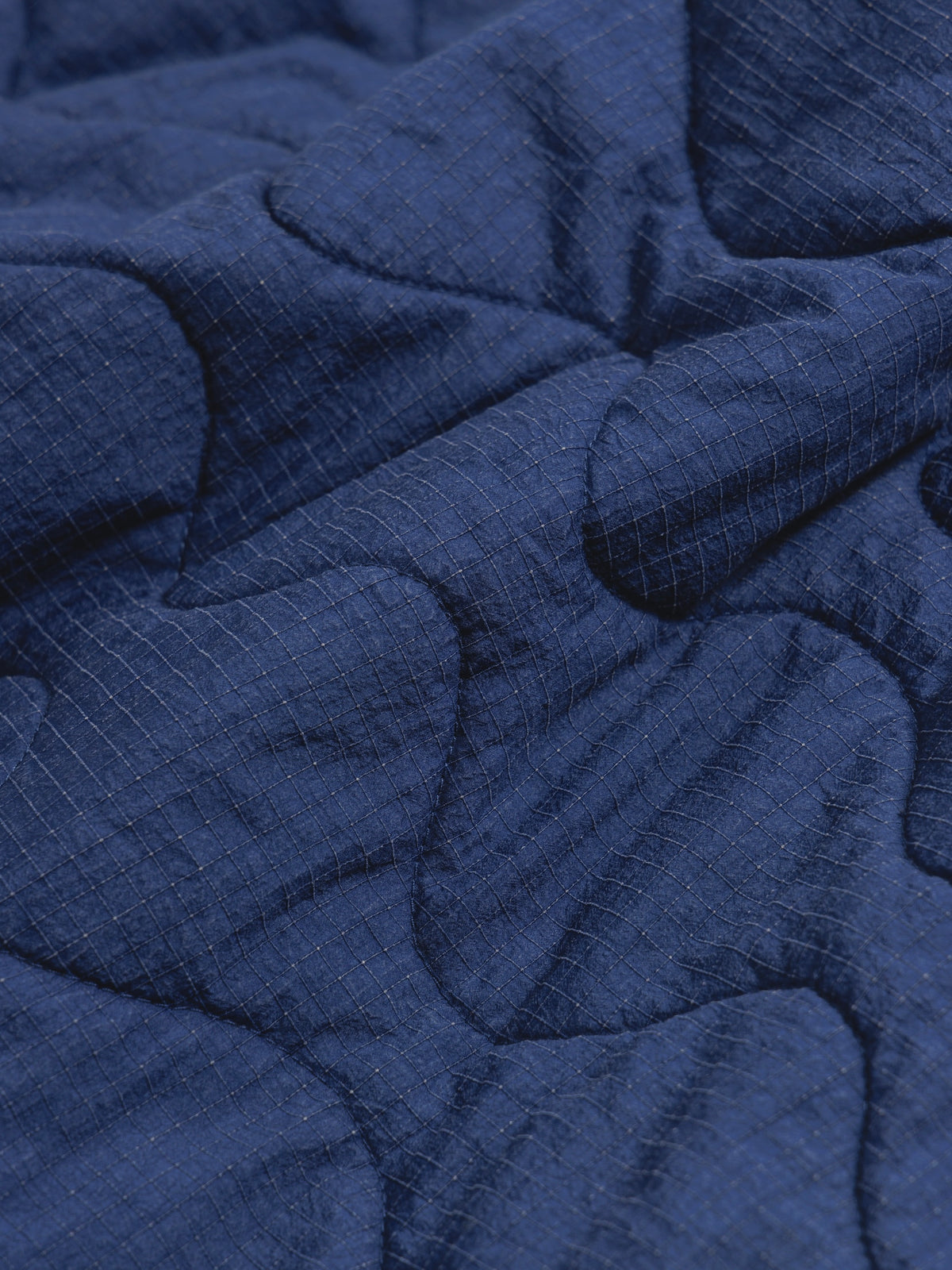 NYLON QUILTING BOMBER JACKET / Blue