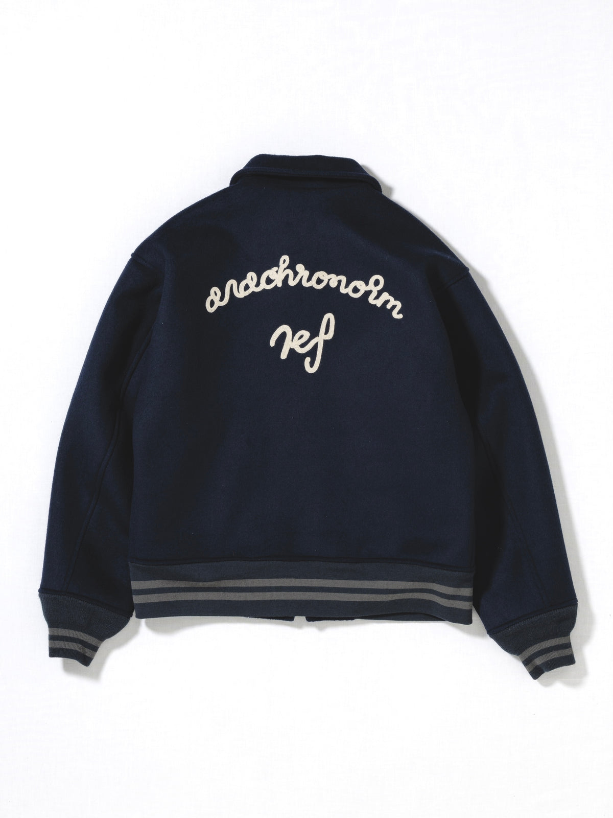 MELTON WOOL DRIZZLER JACKET / Navy