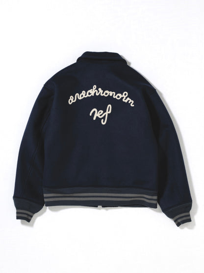 MELTON WOOL DRIZZLER JACKET / Navy