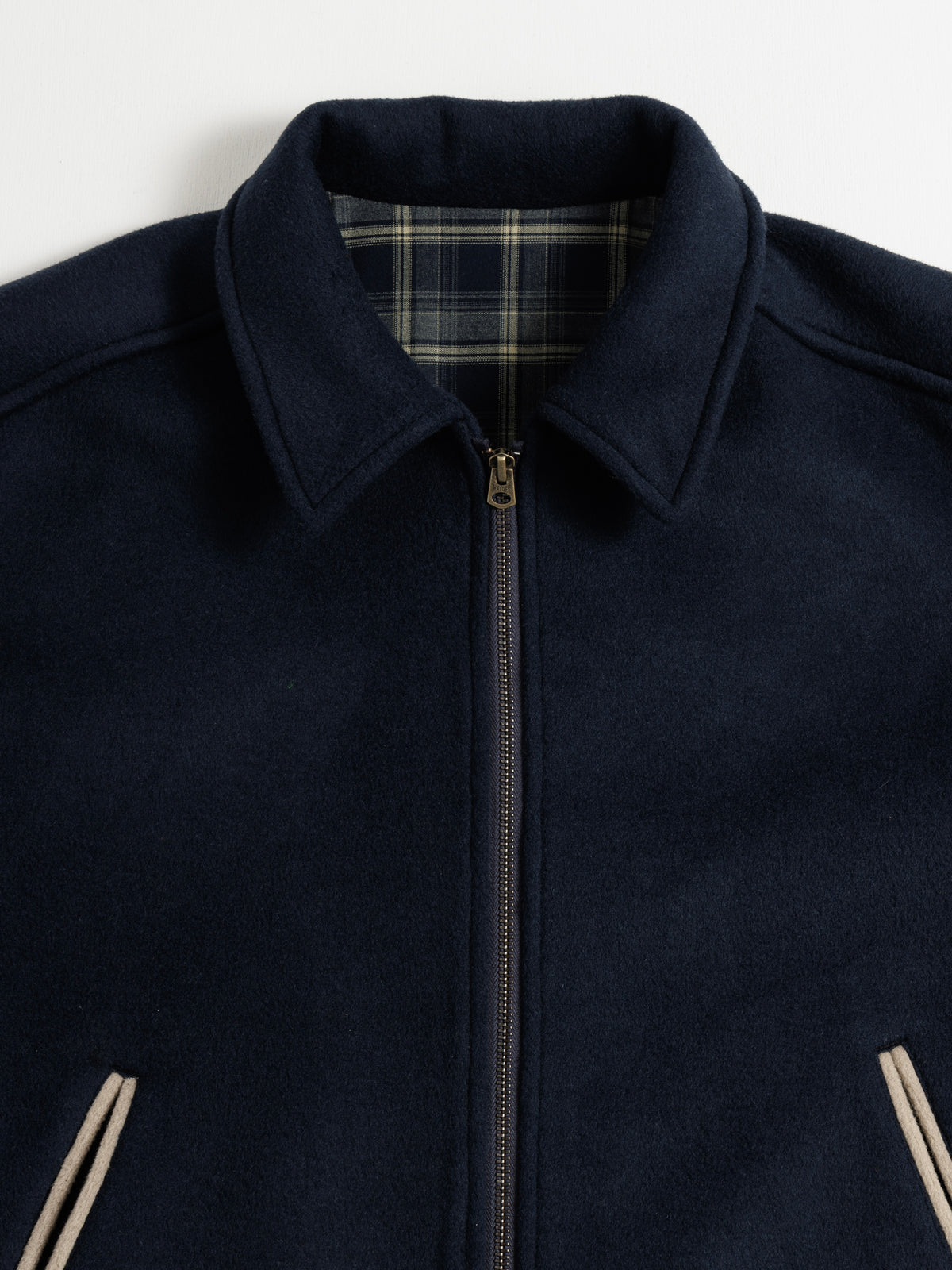 MELTON WOOL DRIZZLER JACKET / Navy