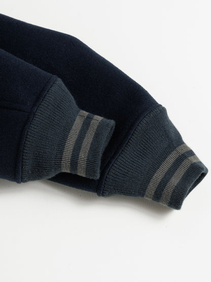 MELTON WOOL DRIZZLER JACKET / Navy