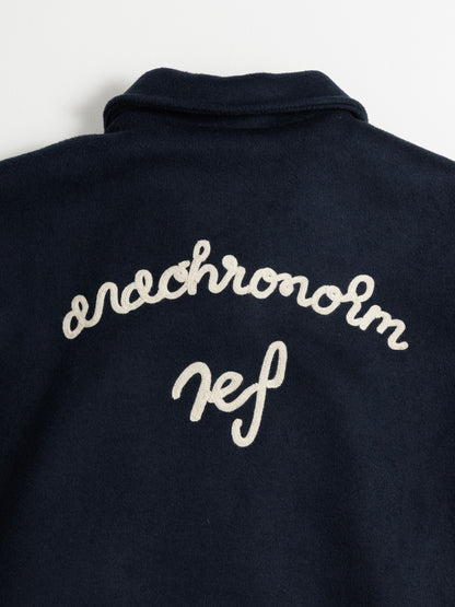MELTON WOOL DRIZZLER JACKET / Navy
