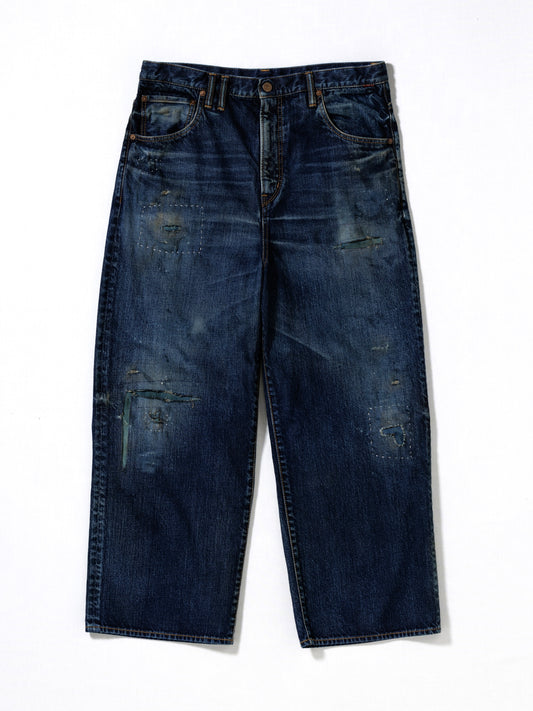 REMAKED WIDE 5P DENIM PANTS / Dark Indigo