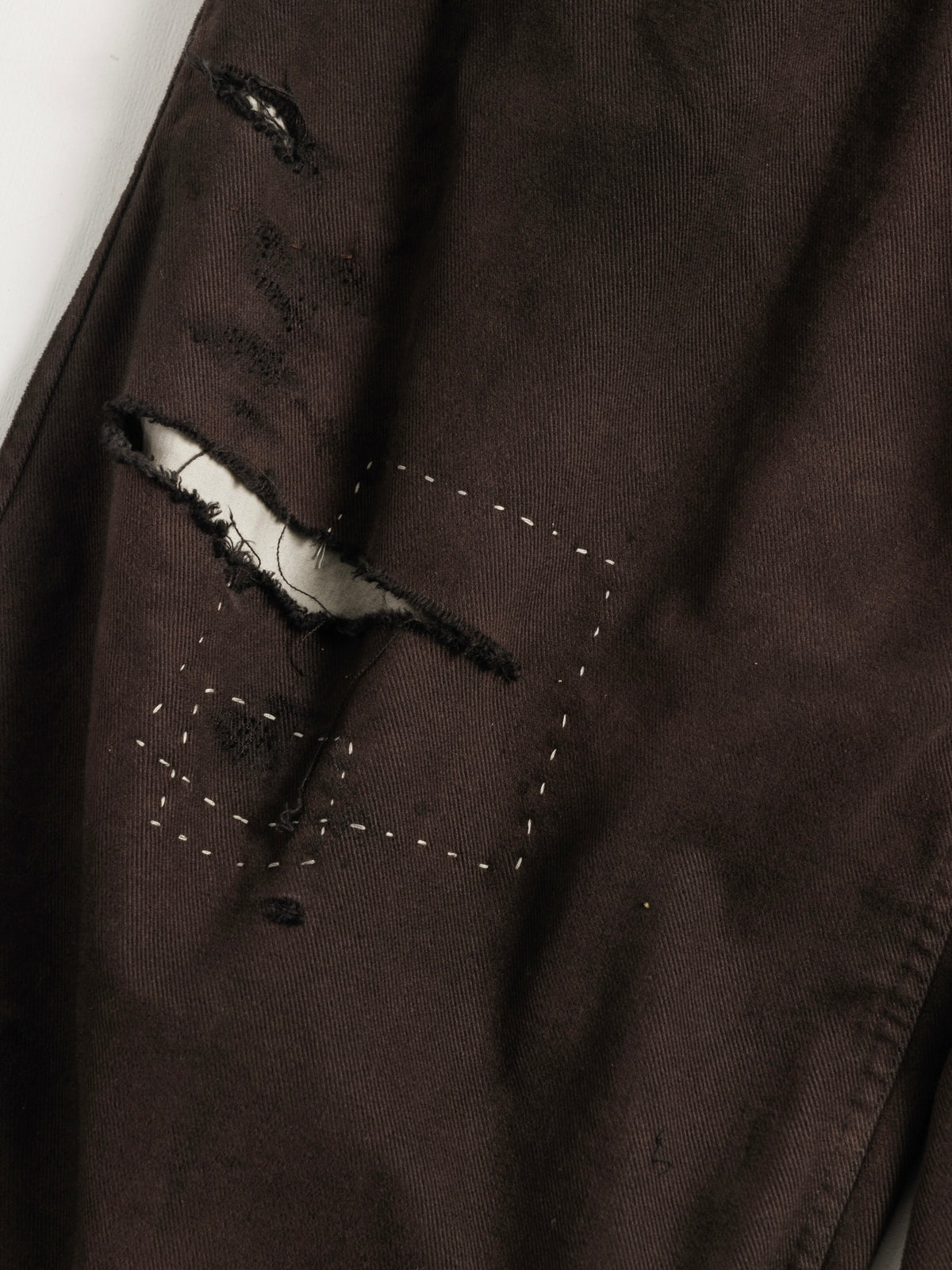 KERSEY TUCK WIDE PANTS / Brown