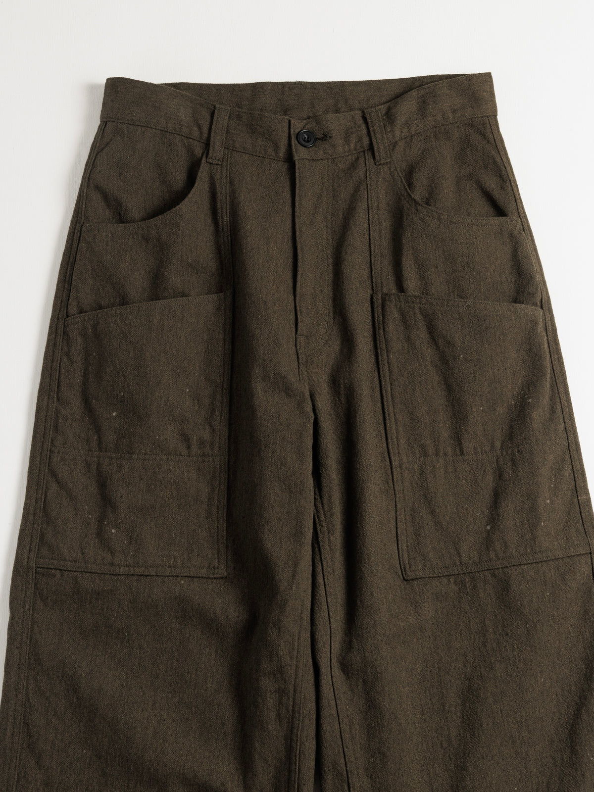 WOOL PAINTER PANTS / Olive