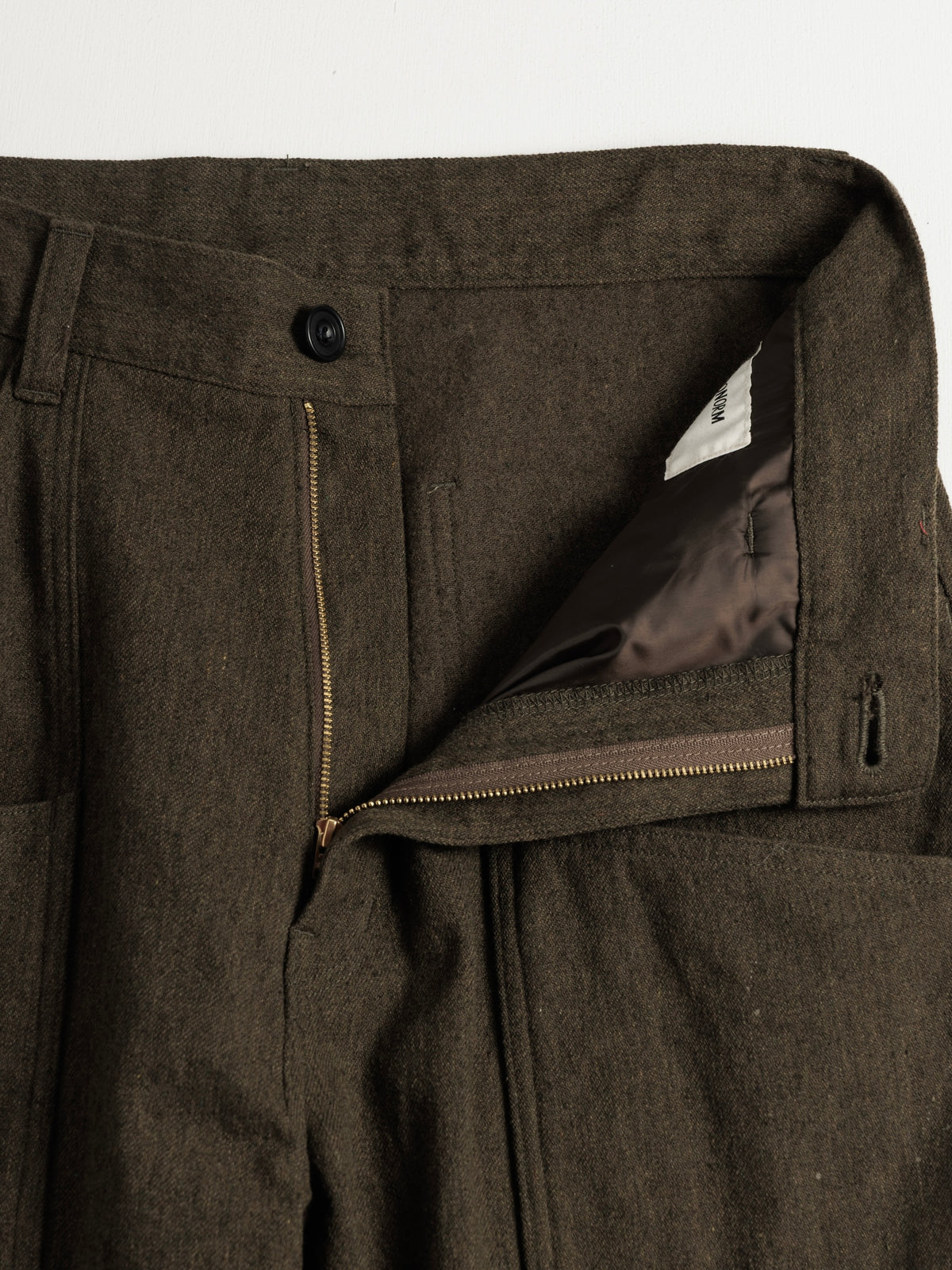 WOOL PAINTER PANTS / Olive