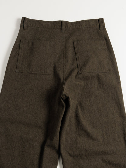 WOOL PAINTER PANTS / Olive