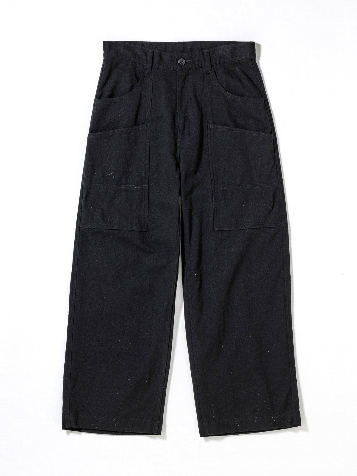 WOOL PAINTER PANTS / Black