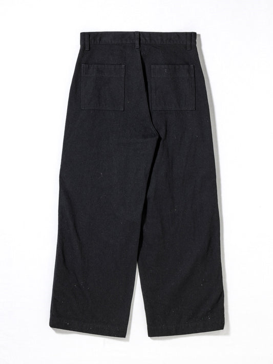 WOOL PAINTER PANTS / Black