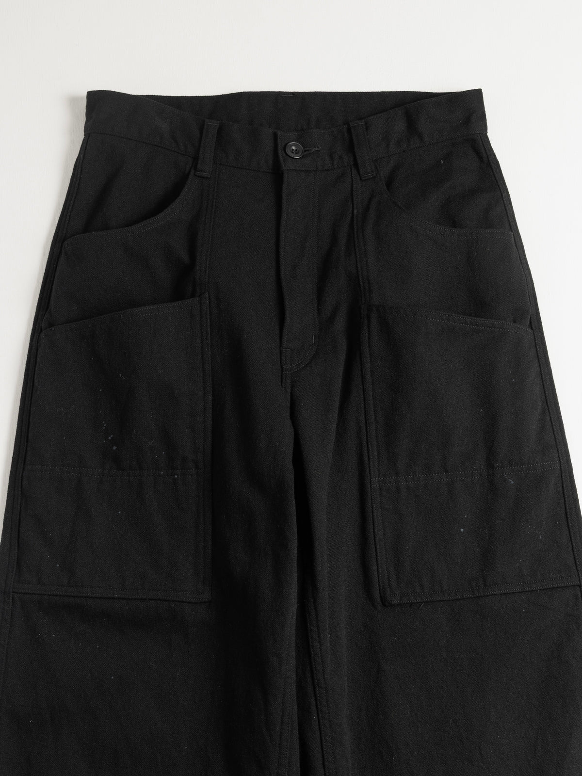 WOOL PAINTER PANTS / Black