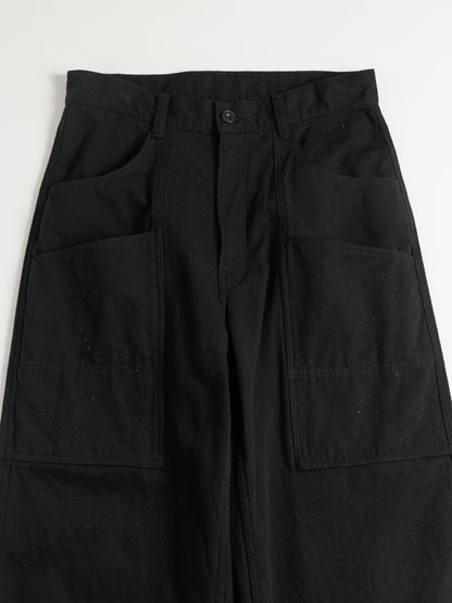 WOOL PAINTER PANTS / Black