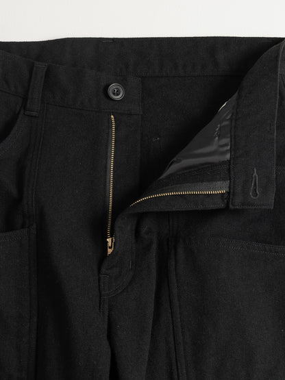WOOL PAINTER PANTS / Black