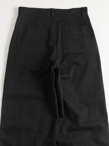 WOOL PAINTER PANTS / Black