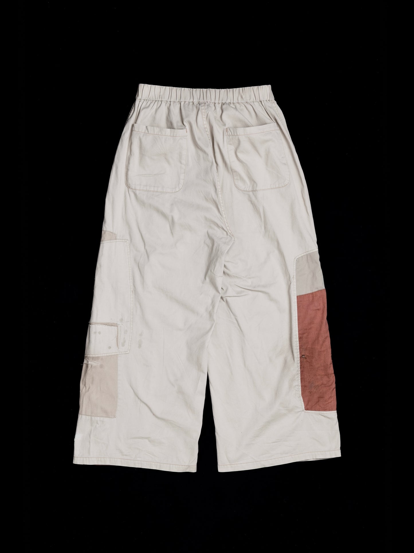 REMAKED MIX PANEL WIDE EASY PANTS / Beige