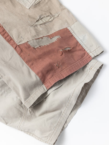 REMAKED MIX PANEL WIDE EASY PANTS / Beige