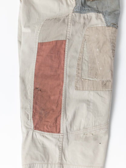 REMAKED MIX PANEL WIDE EASY PANTS / Beige