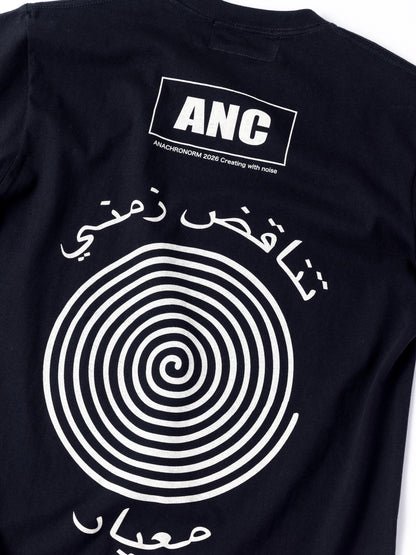 VORTEX PRINTED S/S T-S / Black