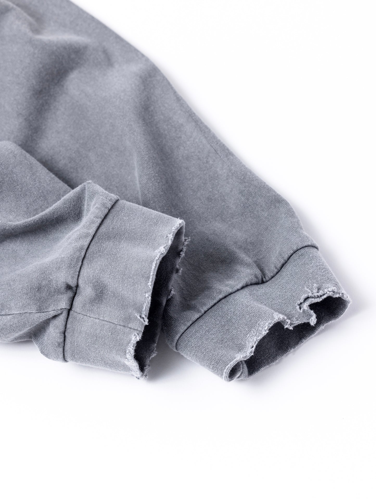 PIGMENT DYED POCKET L/S T-S / Gray