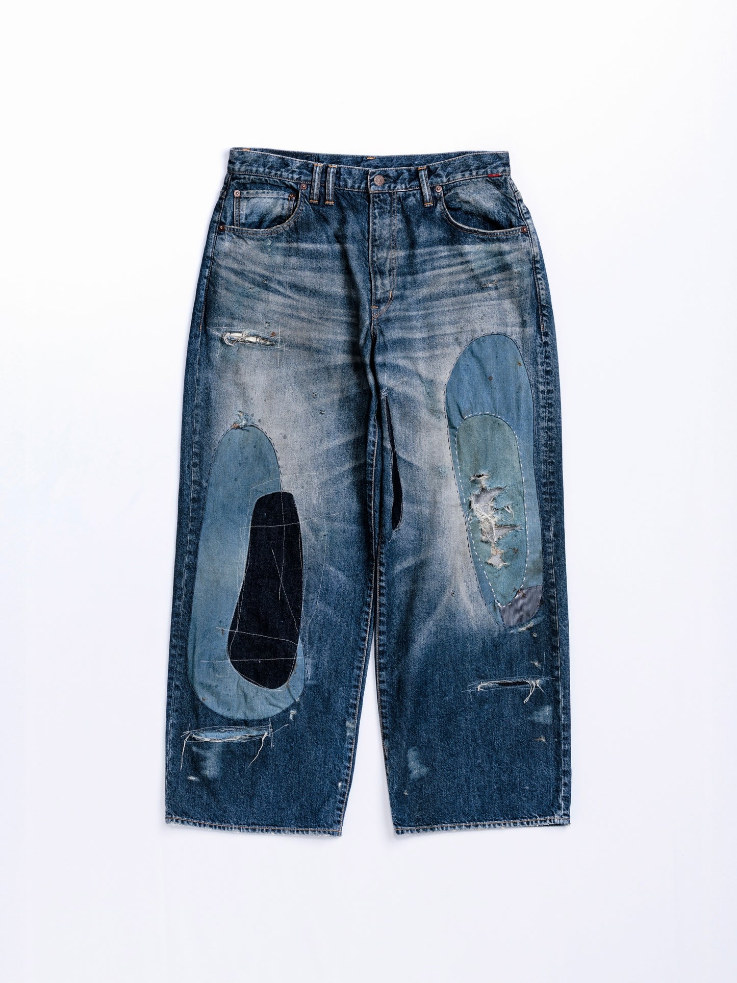 REMAKED WIDE 5P DENIM PANTS / Indigo