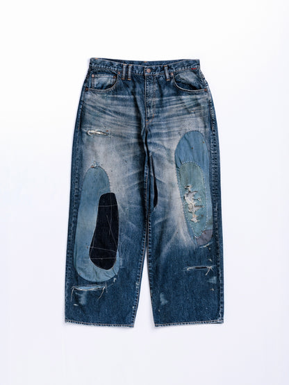 REMAKED WIDE 5P DENIM PANTS / Indigo