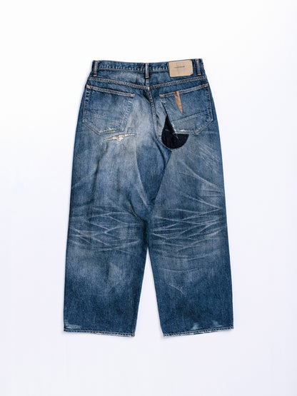 REMAKED WIDE 5P DENIM PANTS / Indigo