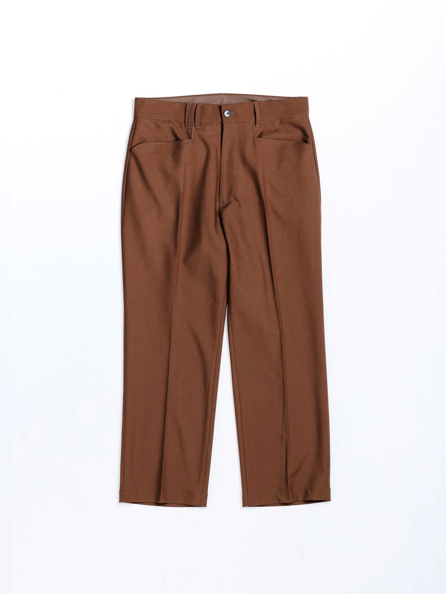 CENTER PRESS L POCKET SLACKS / Brown