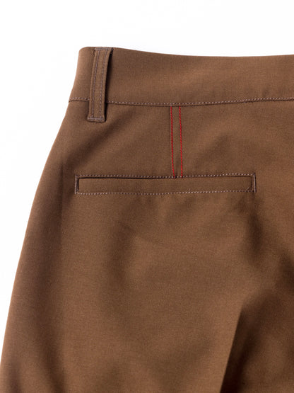 CENTER PRESS L POCKET SLACKS / Brown