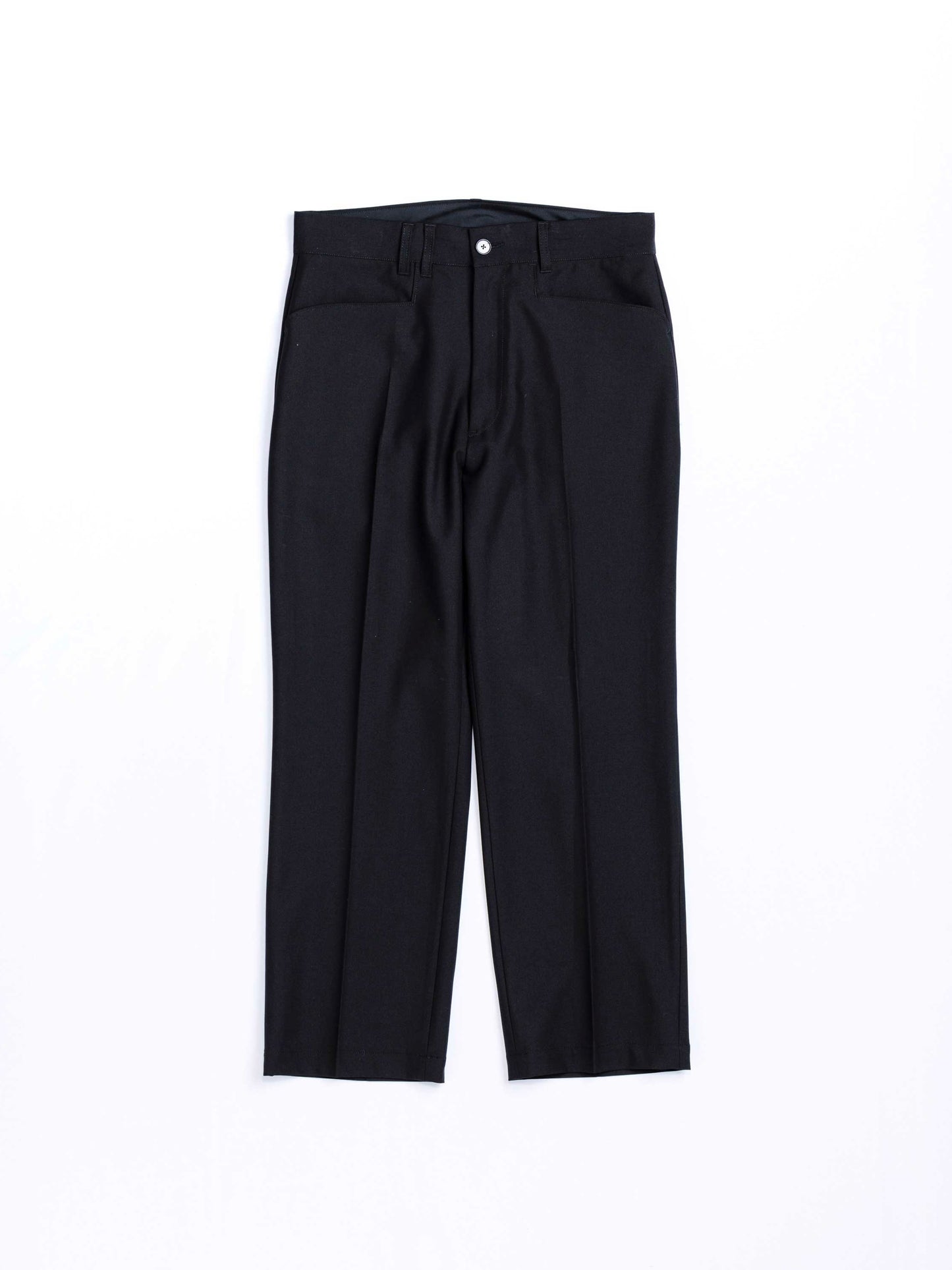CENTER PRESS L POCKET SLACKS / Black