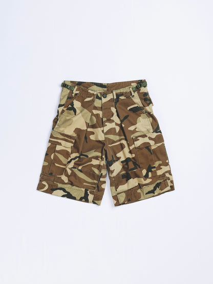 FADED BDU CAMO SHORTS / Woodland