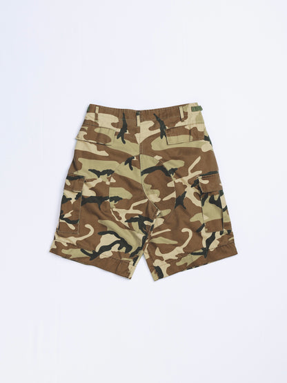 FADED BDU CAMO SHORTS / Woodland