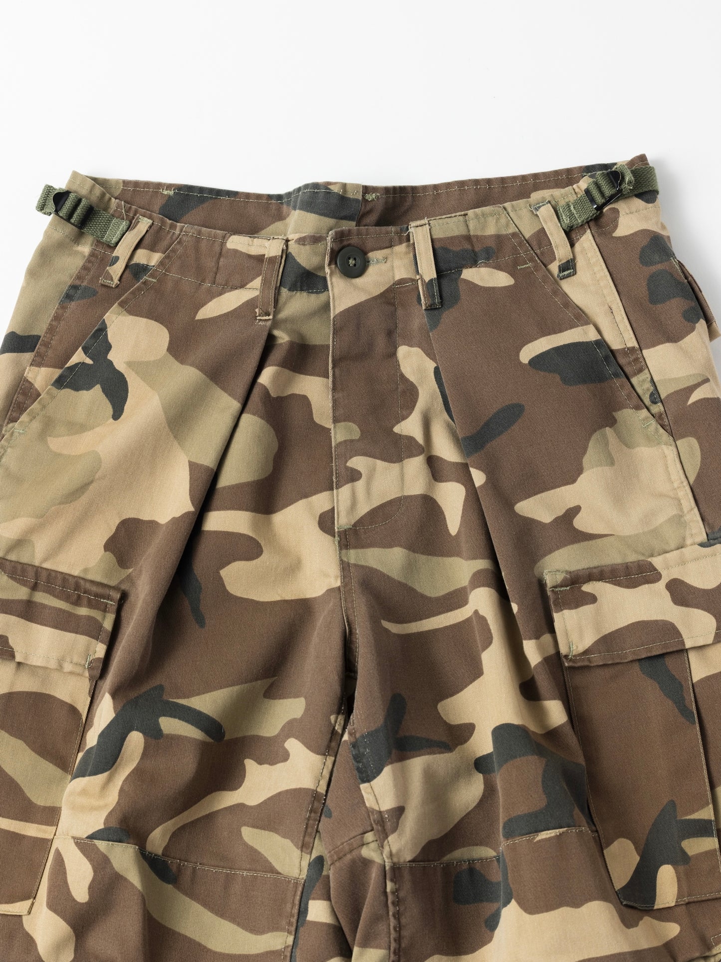 FADED BDU CAMO SHORTS / Woodland