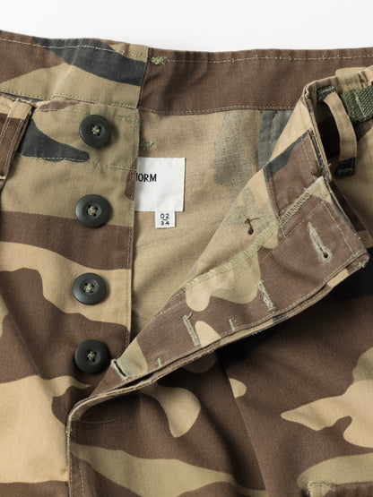 FADED BDU CAMO SHORTS / Woodland