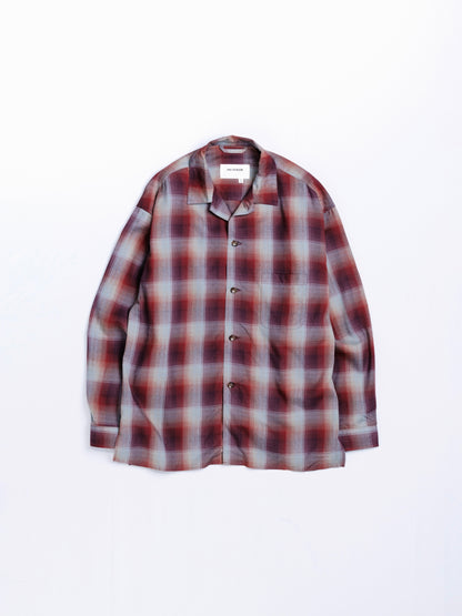 RELUX OPEN COLOR CHECK SHIRTS / Red check
